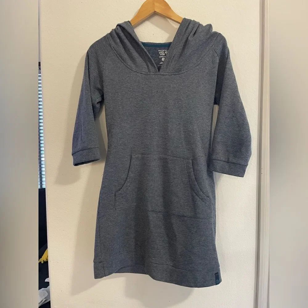 Blue Striped Long Hoodie